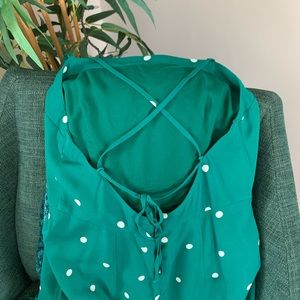 NWOT Abercrombie & Fitch Green Slit Dress